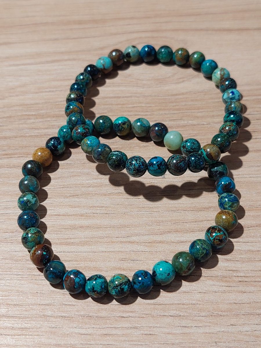 Bracelet en Chrysocolle | Boutique suisse lithothérapie & minéraux du monde