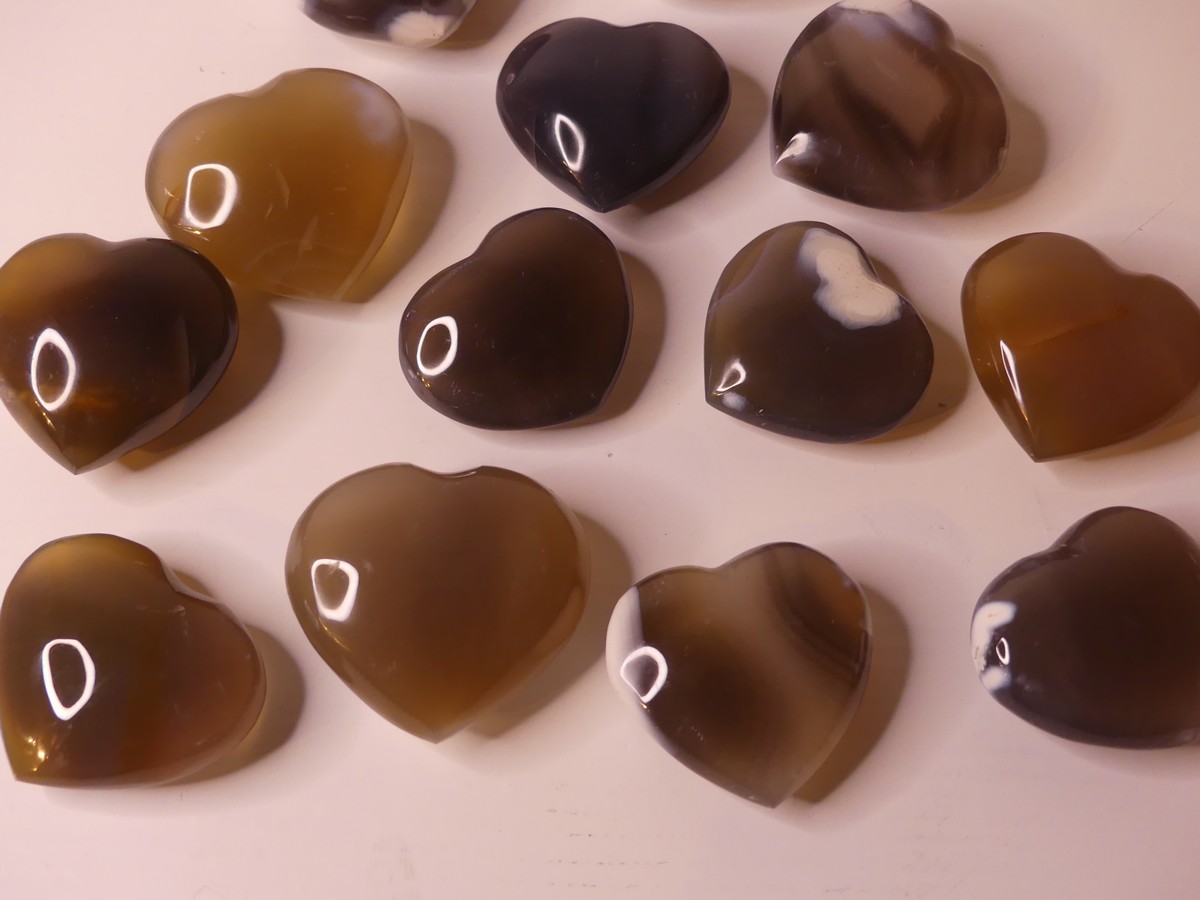 Coeur d'Agathe de Madagascar, pierres roulées lithothérapie