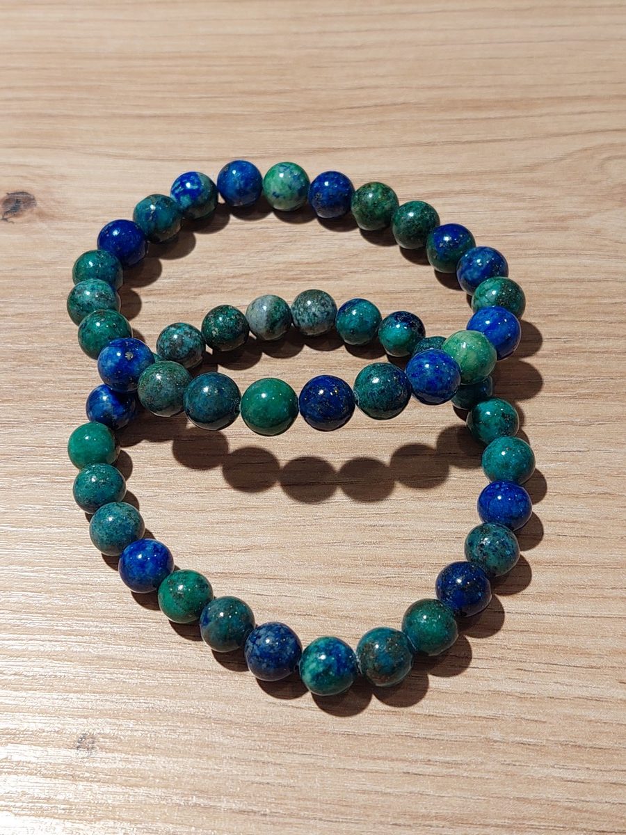 Bracelet en Azurite Malachite | Boutique suisse de minéraux du monde & lithothérapie