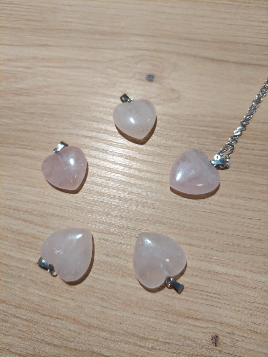 Pendentif en quartz rose | Boutique Suisse La Geode