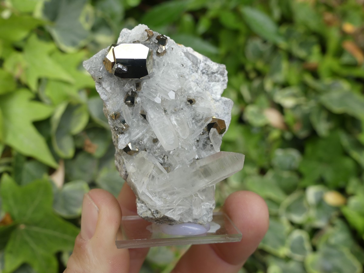 Amas de Quartz et Pyrite | Boutique suisse de pierres du monde & lithothérapie