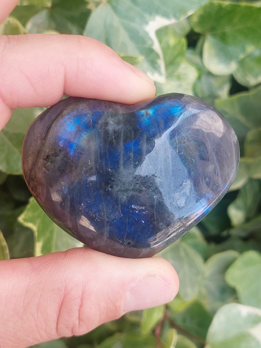Coeur de Labradorite, lithothérapie | Boutique suisse de pierres & minéraux du monde