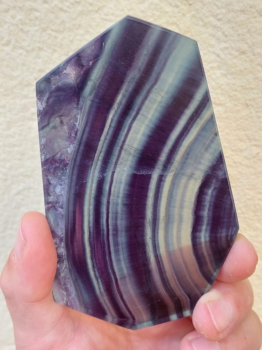 Plaque polie de Fluorite multicolore | Boutique suisse minéraux du monde et lithothérapie