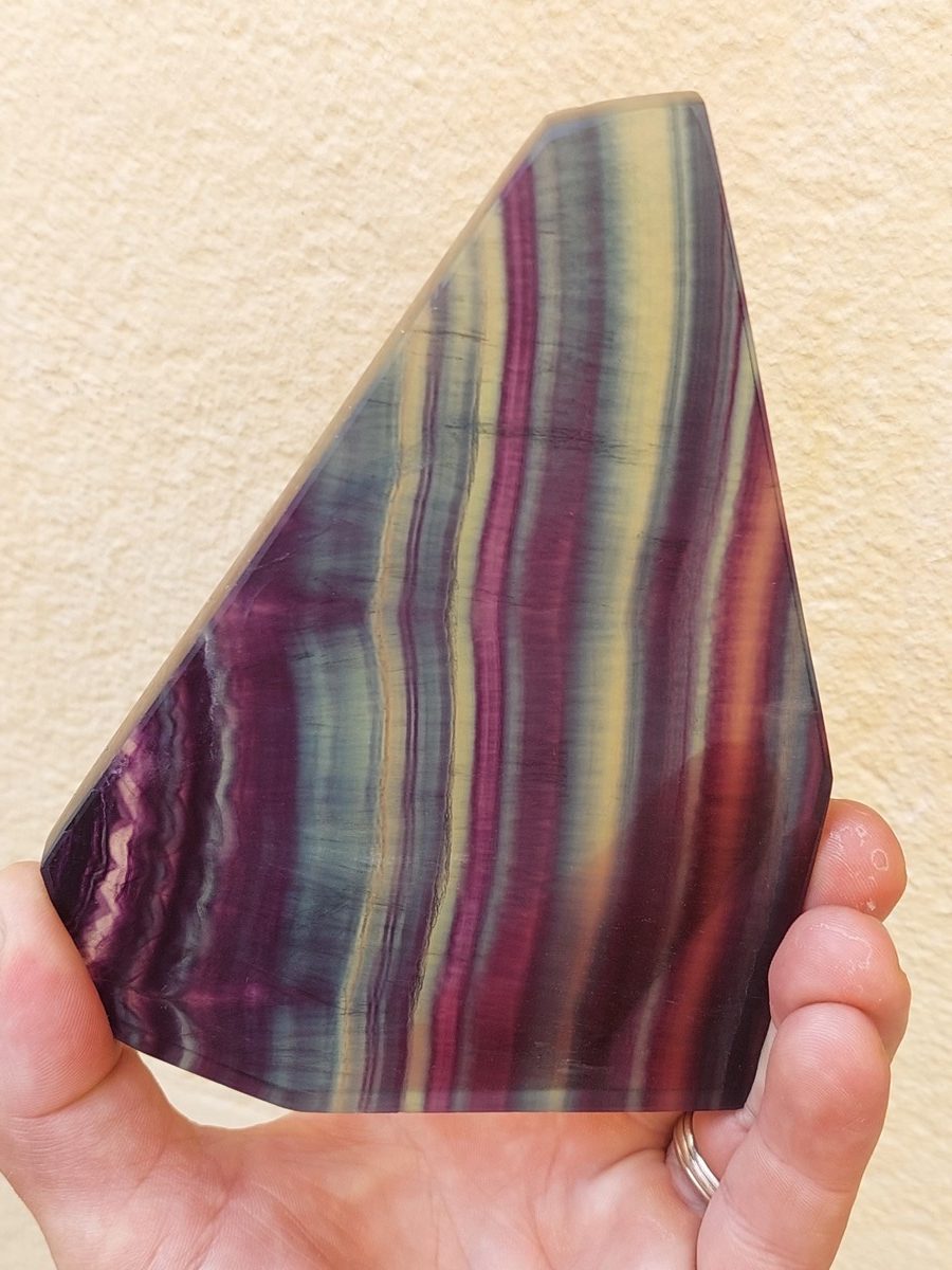 Plaque polie de Fluorite multicolore | Boutique suisse minéraux du monde et lithothérapie
