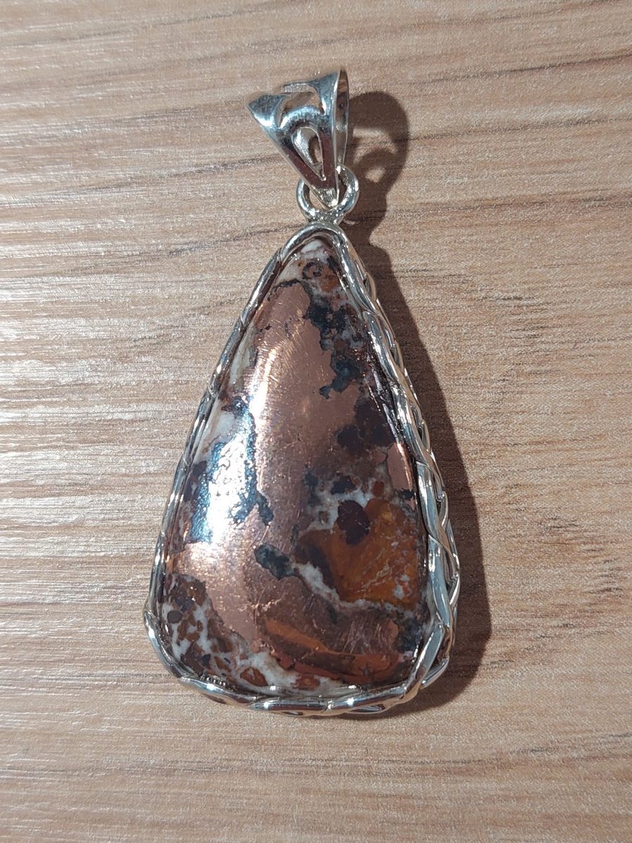 Pendentif en Cuivre natif et argent | Boutique Suisse La Géode