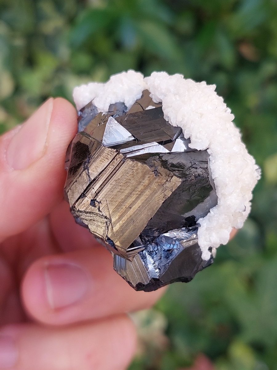 Calcite sur Sphalérite brute - Boutique Suisse
