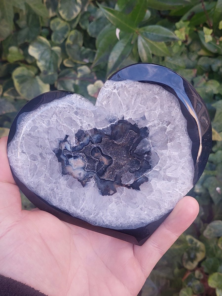 Coeur polis en Agate