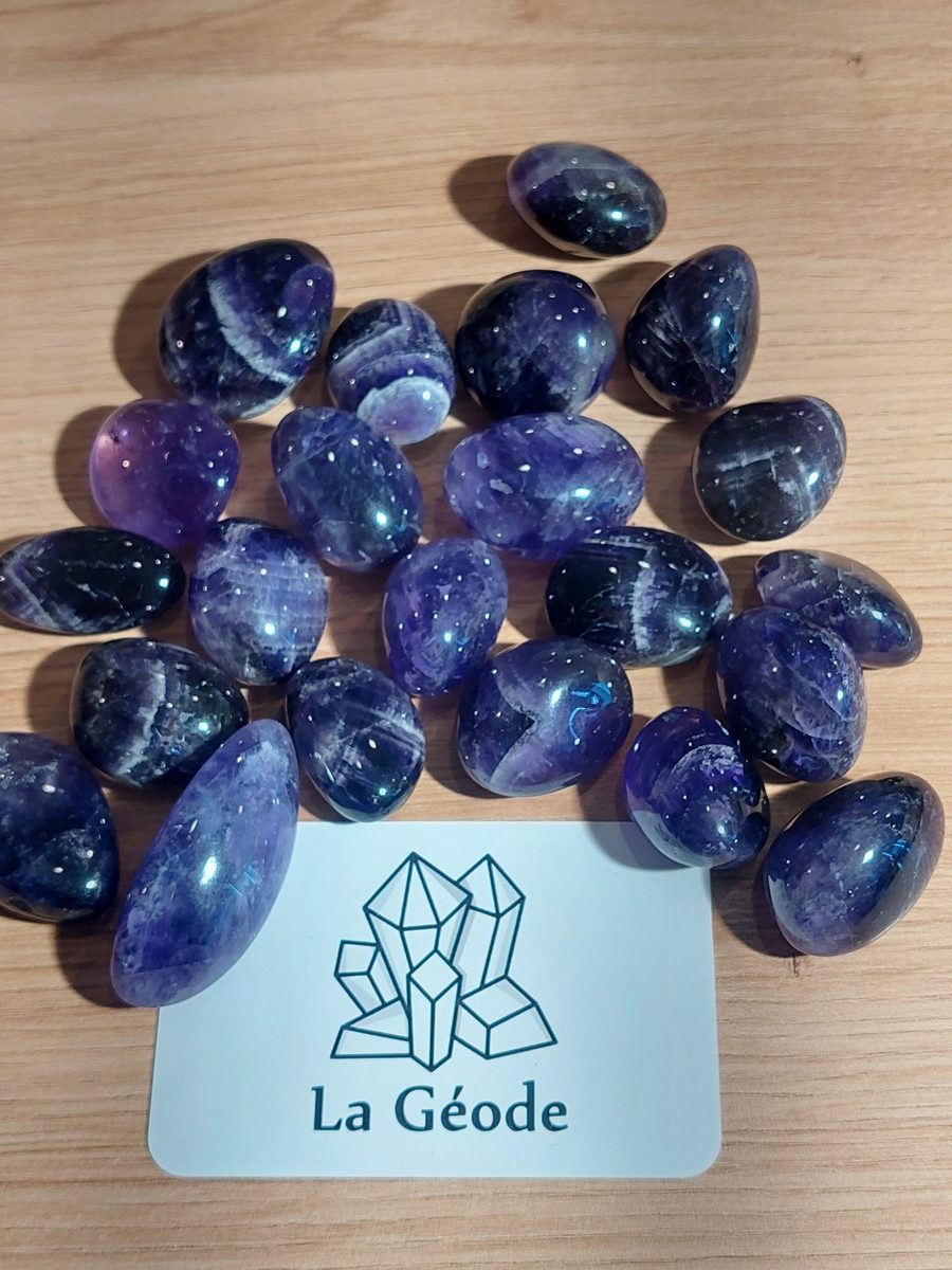 Pierre roulée d'Améthyste du Brésil | pierre polie lithothérapie