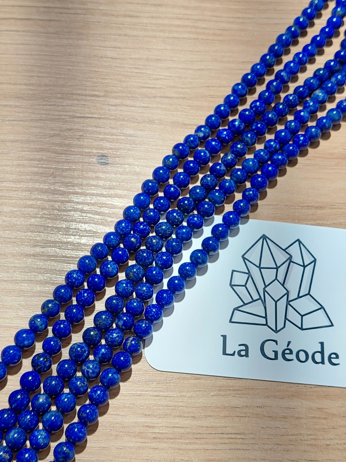 Fil de perles rondes en Lapis Lazuli 6 mm | Boutique suisse de pierres du monde & lithothérapie