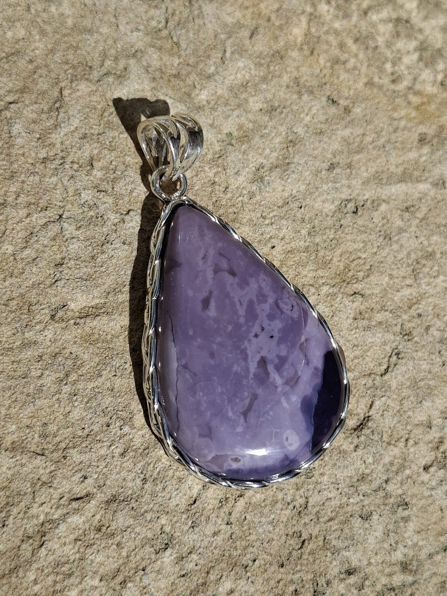 Pendentif en Pierre de Tiffany et argent 925 | Boutique Suisse La Geode