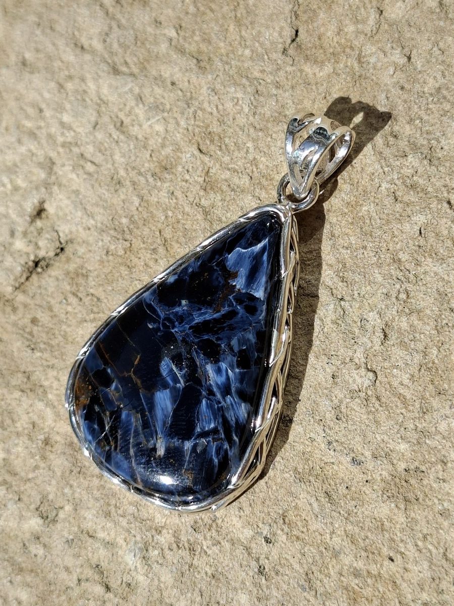 Pendentif en Pietersite et argent 9255 | Boutique Suisse La Geode