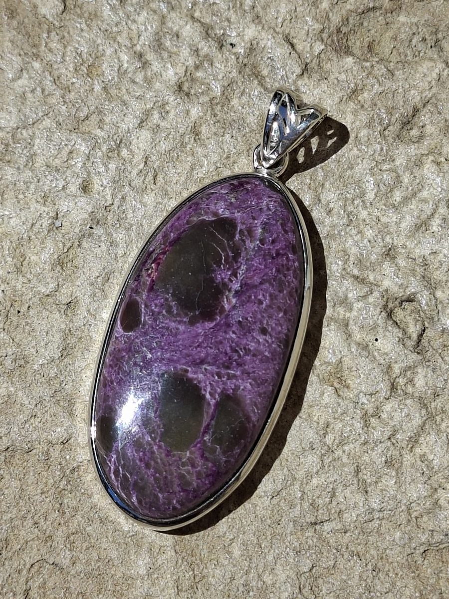 Pendentif en Purpurite et argent 925 | Boutique Suisse La Géode