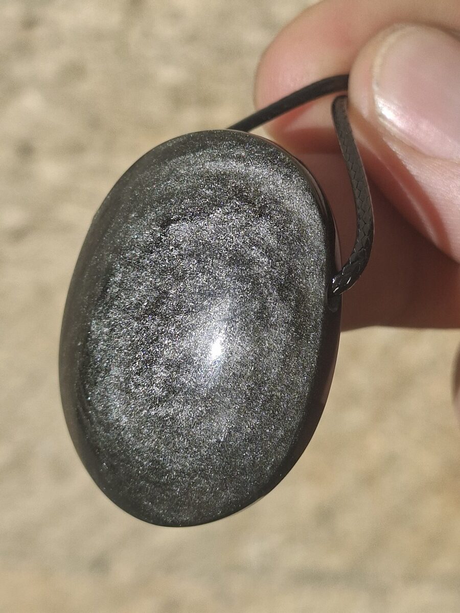 Pendentif en Obsidienne dorée | Boutique Suisse La Geode