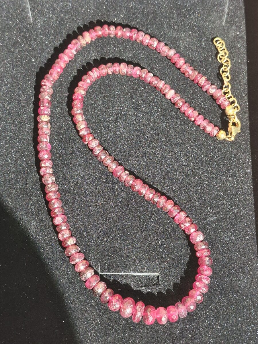 Collier en Tourmaline rose facettée | Boutique suisse de pierres du monde & lithothérapie