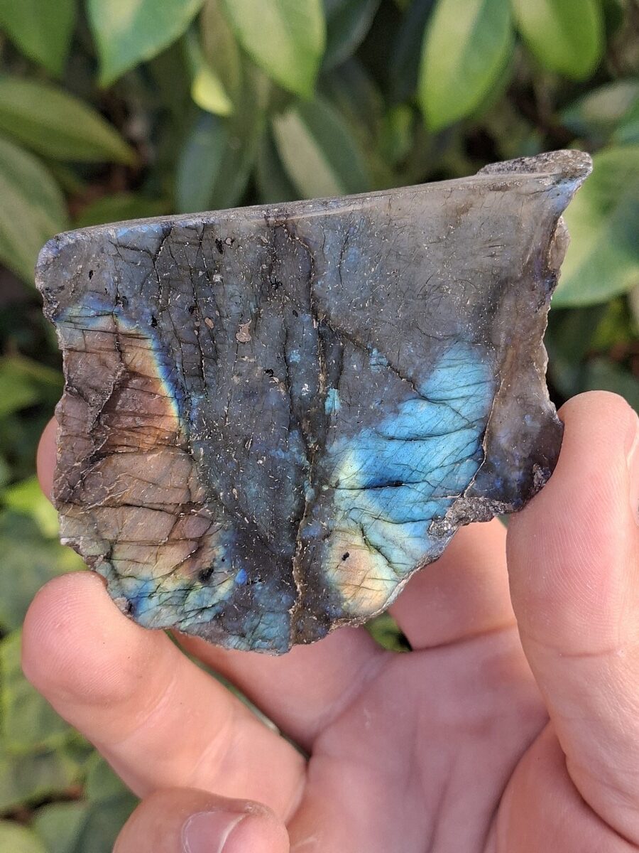 Labradorite 1 face polie de Madagascar | Boutique suisse de minéraux du monde